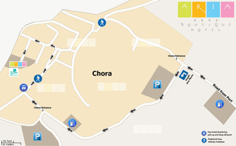 map of chora folegandros